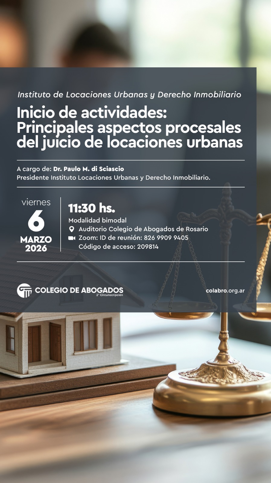 INICIO ACTIVIDADES - PRINCIPALES ASPECTOS PROCESALES DEL JUICIO DE LOCACIONES URBANAS - 06/03/2026